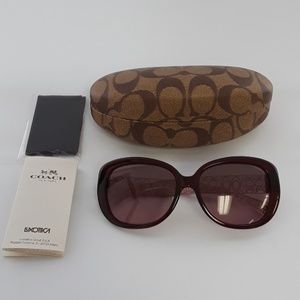New COACH Laurin HC8076 515414 Red Sunglasses
